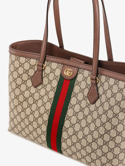Gucci Women Coated Canvas Ophidia Shopping Bag With Supreme Gg Fabric