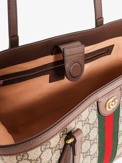 Gucci Women Coated Canvas Ophidia Shopping Bag With Supreme Gg Fabric
