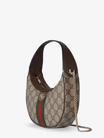 Gucci Women Ophidia Gg Fabric And Leather Shoulder Bag
