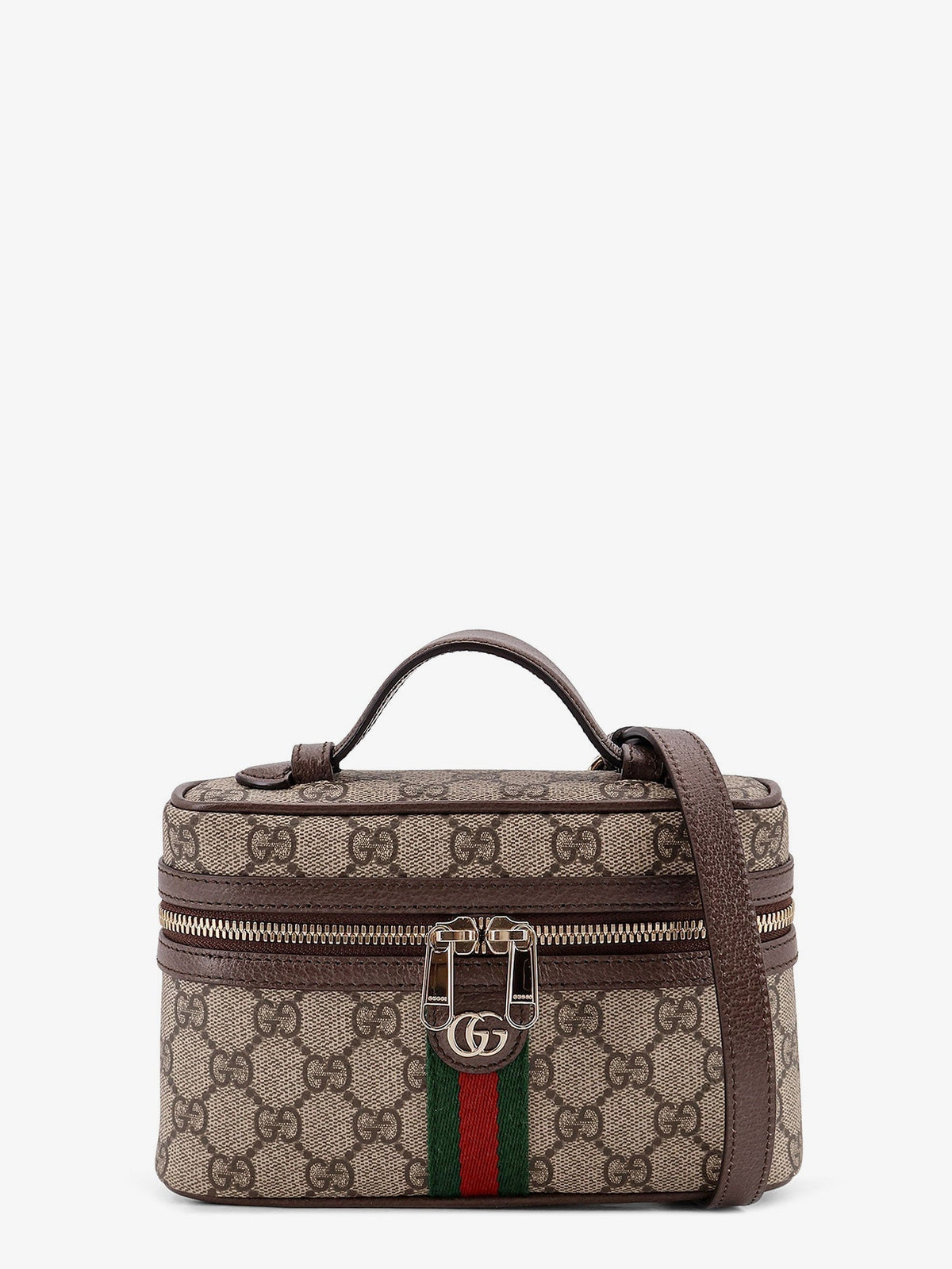 Gucci Women Gg Monogram Fabric Ophidia Vanity Crossbody Bag