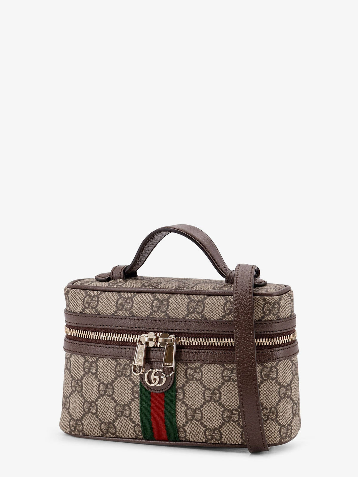Gucci Women Gg Monogram Fabric Ophidia Vanity Crossbody Bag