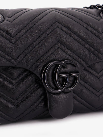 Gucci Women Matelasse Leather Gg Marmont Crossbody Bag