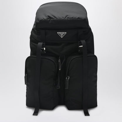 Prada Backpack In Black Re-Nylon And Saffiano Men