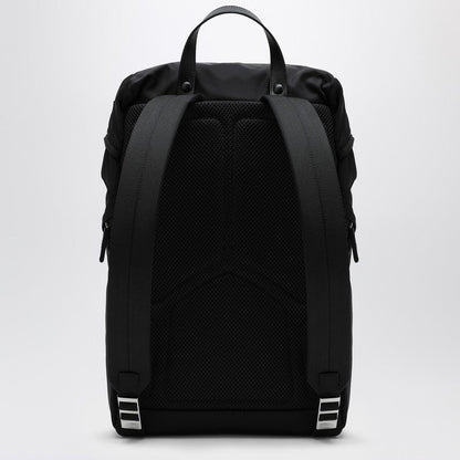 Prada Black Re-Nylon Backpack With Snap Fastener Men