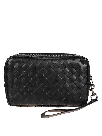 Bottega Veneta Men Woven Leather Clutch