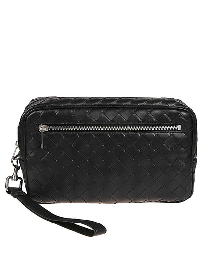 Bottega Veneta Men Woven Leather Clutch