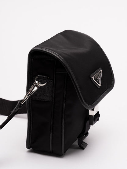 Prada Men Re-Nylon And Saffiano Leather Shoulder Bag