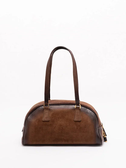 Prada Women Suede `Bowling` Bag