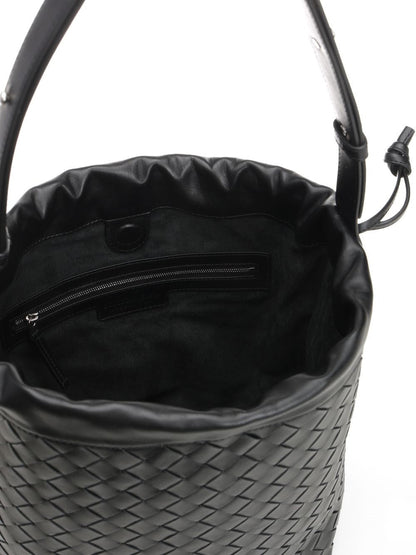 Bottega Veneta Women "Biblioteca" Intrecciato Bucket Bag