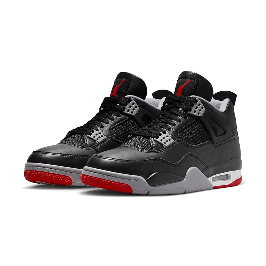 Nike Air Jordan 4 Reimagined Bred Black Fire Red-Cement Grey