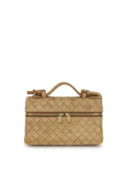 Bottega Veneta Women Suede Vanity Case Shoulder Bag