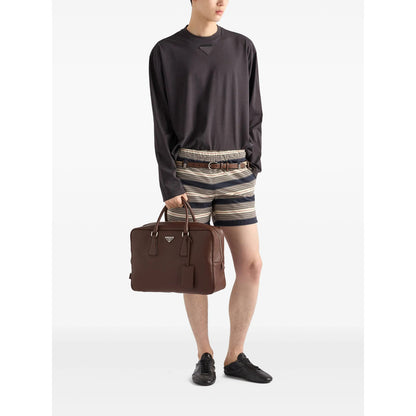 Prada Brown Laptop Bags & Briefcases Men