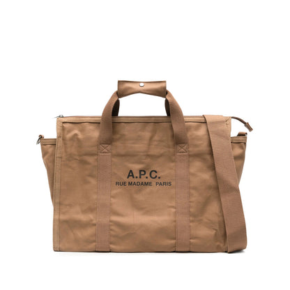A.P.C. Brown Tote Bags Men