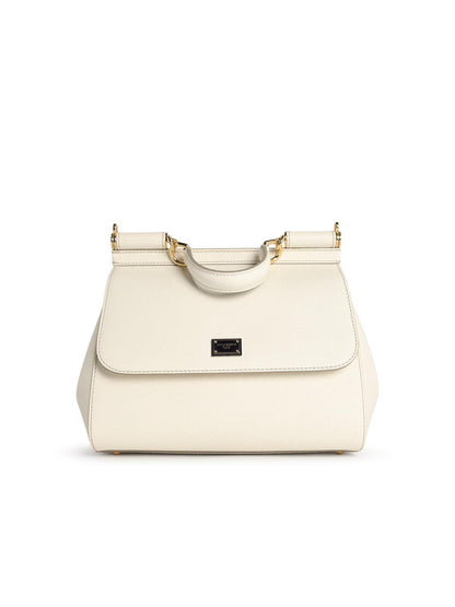 Dolce & Gabbana 'Sicily' White Leather Bag Women