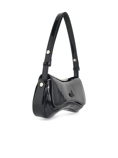 Diesel 'Play' Black Patent Leather Clutch Women