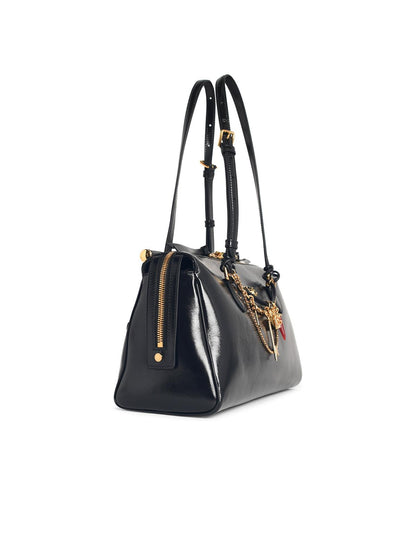 Dolce & Gabbana 'Vittoria' Black Leather Handbag Women