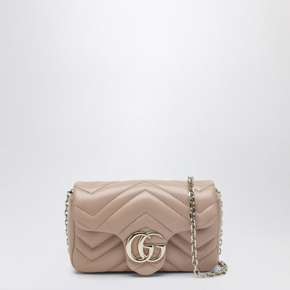 Gucci Mini Gg Marmont Shoulder Bag In Pale Pink Women