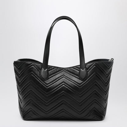 Gucci Medium Black Gg Marmont Shopping Bag Women
