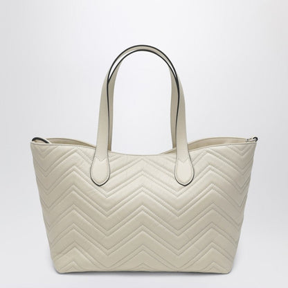 Gucci Gg Marmont Medium Shopping Bag Ivory Women