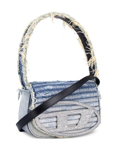 Diesel Women 1Dr Denim Shoulder Bag With Crystals