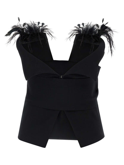 Alberta Ferretti Women Feather Top