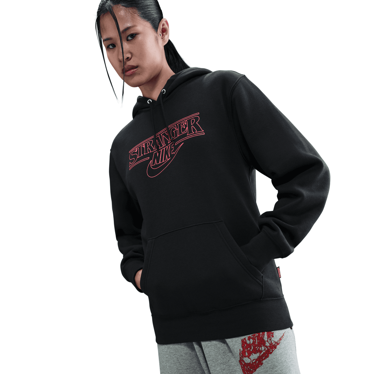 '+ Stranger Things Pullover Hoodie 'Black'