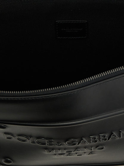 Dolce & Gabbana Men Large Plaque Pouch