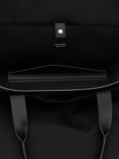 Dolce & Gabbana Men Big Logo Patch Shopping Bag
