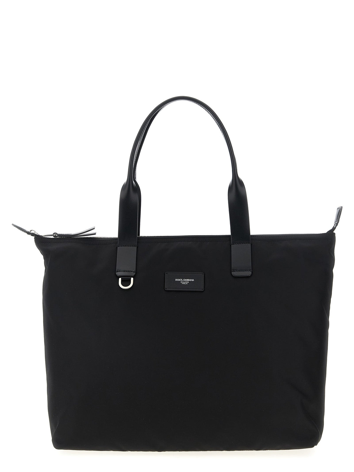Dolce & Gabbana Men Media Logo Patch Shopping Bag