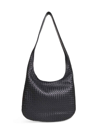 Bottega Veneta Men Black Veneto Large Crossbody Bag