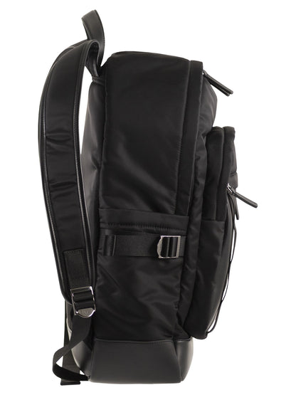 Tod's Men Fabric And Leather Rucksack