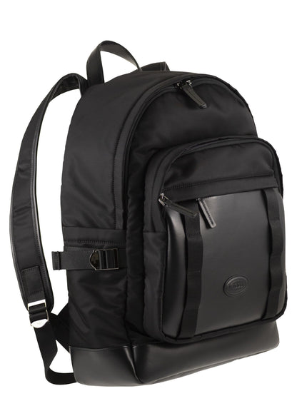 Tod's Men Fabric And Leather Rucksack