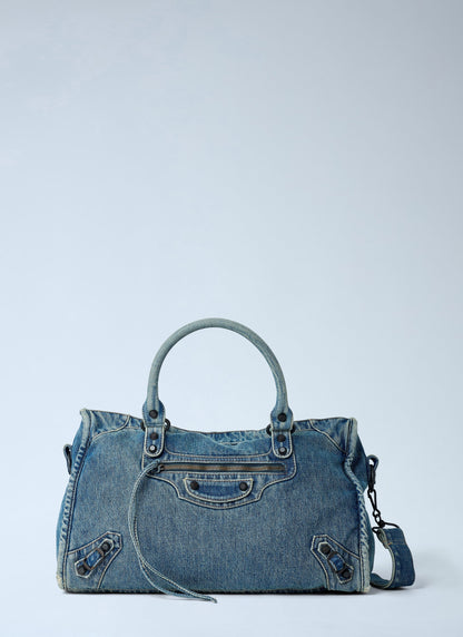 Balenciaga Women Medium Le City Denim Handbag