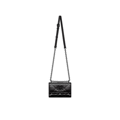 Dior Caro Patent And Matte Shoulder Bag Women