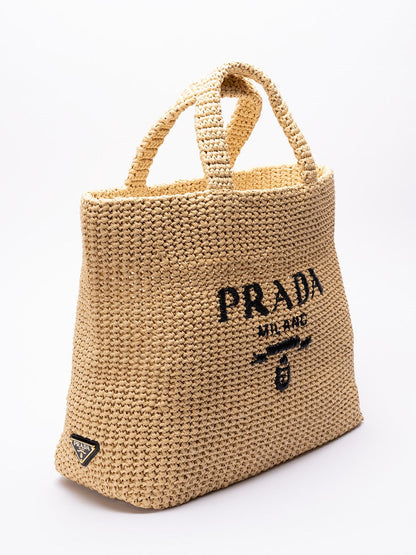 Prada Women Crochet Tote Bag