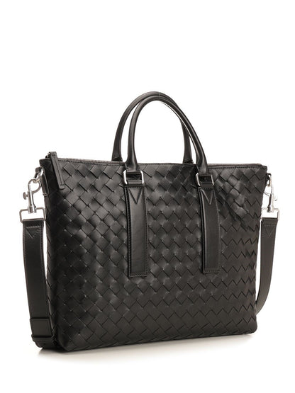 Bottega Veneta Men Soft Leather Business Bag