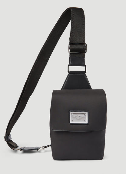 Dolce & Gabbana Men Logo Plaque Nylon Belt Bag