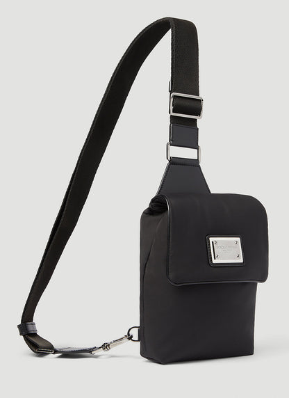 Dolce & Gabbana Men Logo Plaque Nylon Belt Bag