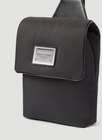 Dolce & Gabbana Men Logo Plaque Nylon Belt Bag