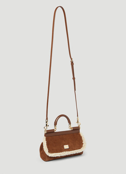 Dolce & Gabbana Women Sicily Suede Small Handbag