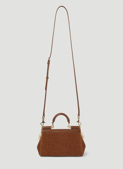 Dolce & Gabbana Women Sicily Suede Small Handbag