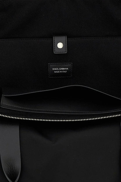 Dolce & Gabbana Men Media Logo Patch Shopping Bag