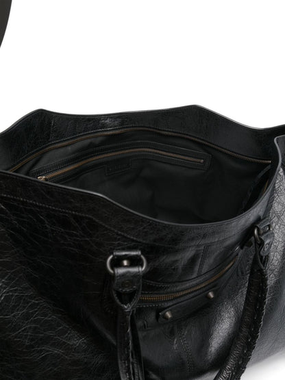 Balenciaga Men City Travel Leather Tote Bag