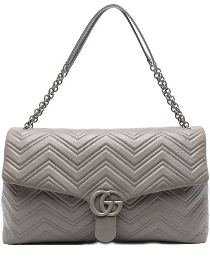 Gucci Women Gg Marmont Maxi Leather Shoulder Bag
