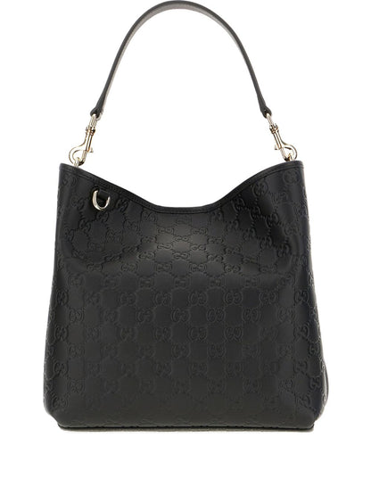 Gucci Women Gg Emblem Medium Leather Hobo Bag