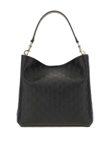 Gucci Women Gg Emblem Medium Leather Hobo Bag