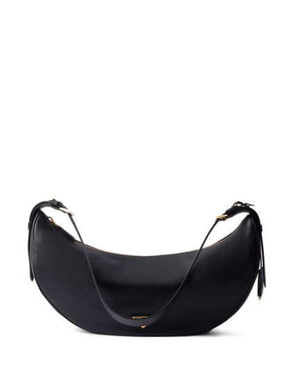 Prada Women Demi-Lune Leather Shoulder Bag
