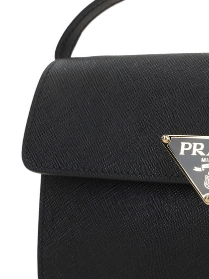 Prada Women Prada Arqué Saffiano Leather Shoulder Bag
