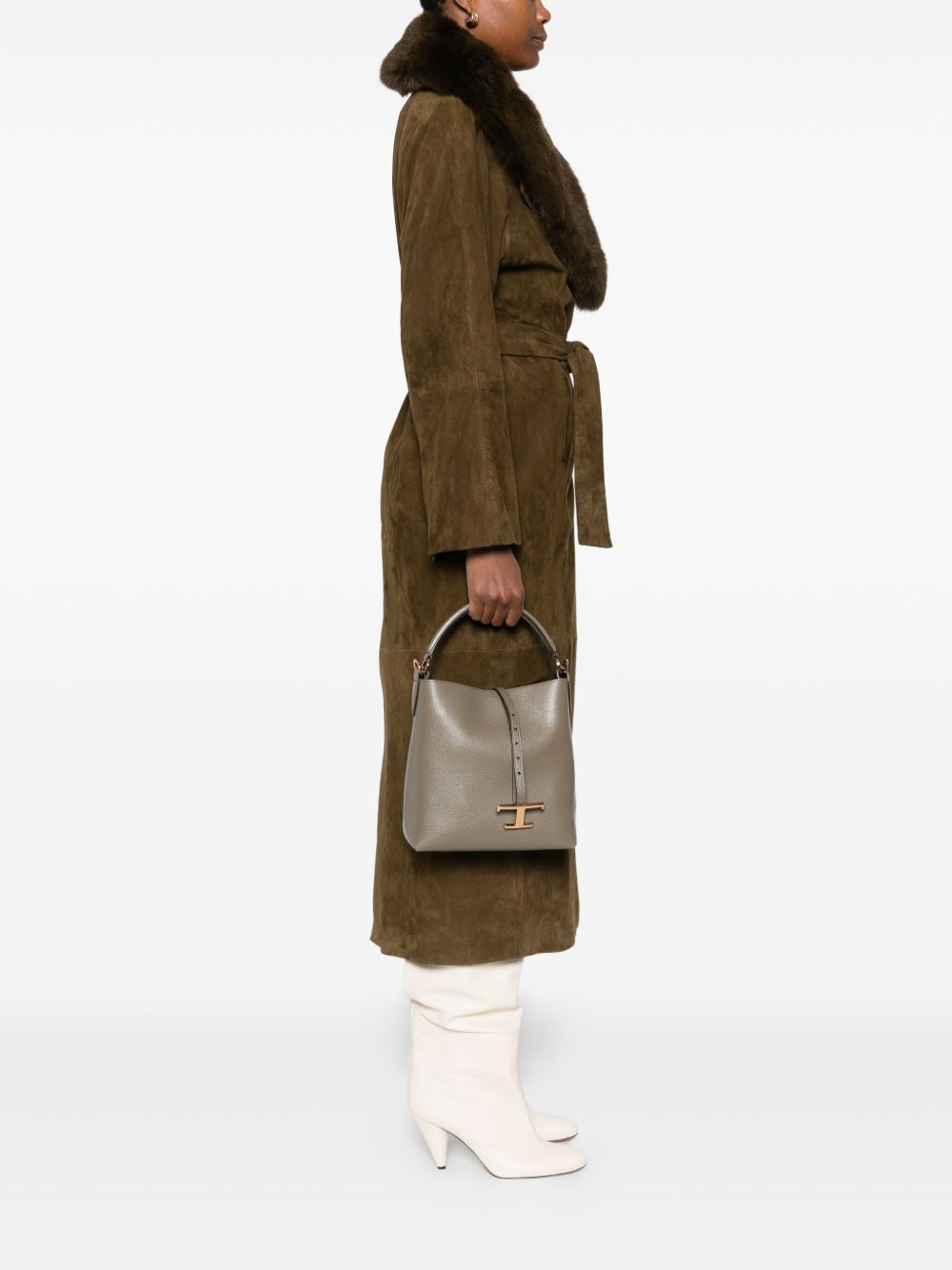 Tod's Women Mini Leather Bucket Bag
