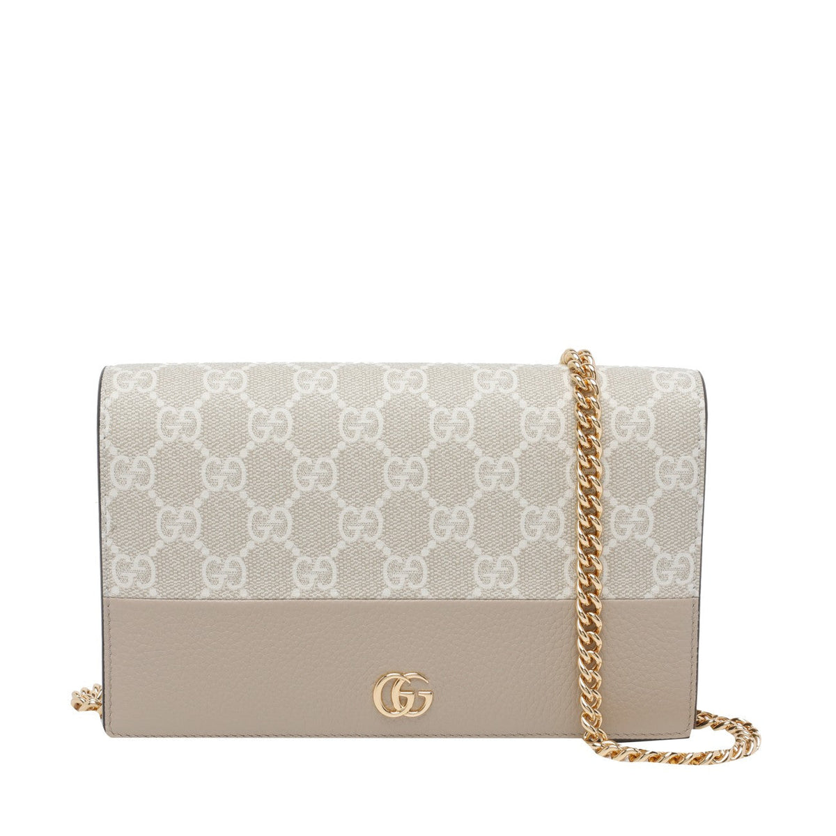 Gucci Women Gg Marmont Bi-Colour With Chain Wallet
